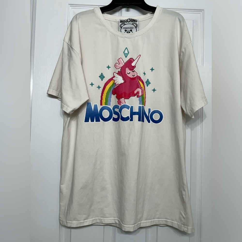Moschino Unicorn unisex tee shirt Large oversized